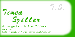 timea sziller business card